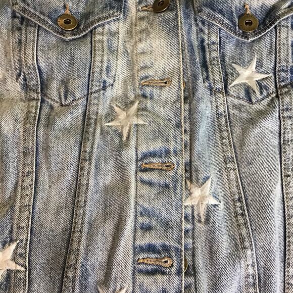 Pistola Women Denim Cropped Jacket Sm Brando Star Cut-Off Denim Jacket in Zodiac - Picture 5 of 13